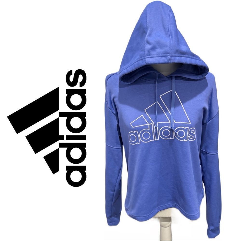 Adidas Climawarm Stripe‎ Life Purple Tone Short Hoodie - Size L
